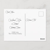 メリークリスマスとお正月パーソナライズされた ポストカード (裏面)