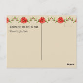 メリークリスマスとお正月パーソナライズされた ポストカード (裏面)