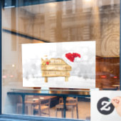 メリークリスマスとお正月 ウィンドウサイン (カフェ窓)