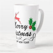 メリークリスマスとお正月 カフェラテマグ (右アングル)