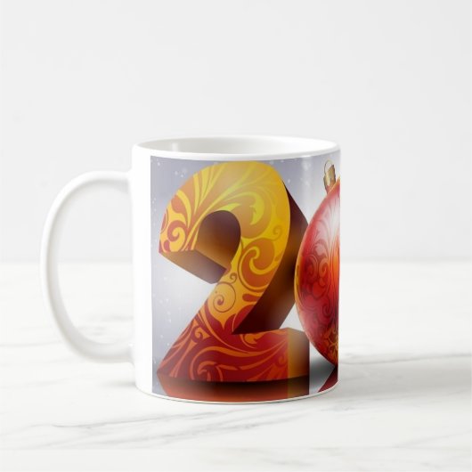 メリークリスマスとお正月 コーヒーマグカップ (左)
