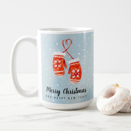 メリークリスマスとお正月 コーヒーマグカップ (ドーナツ)