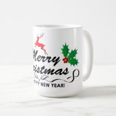 メリークリスマスとお正月 コーヒーマグカップ (正面右)