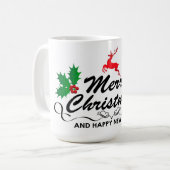 メリークリスマスとお正月 コーヒーマグカップ (正面左)