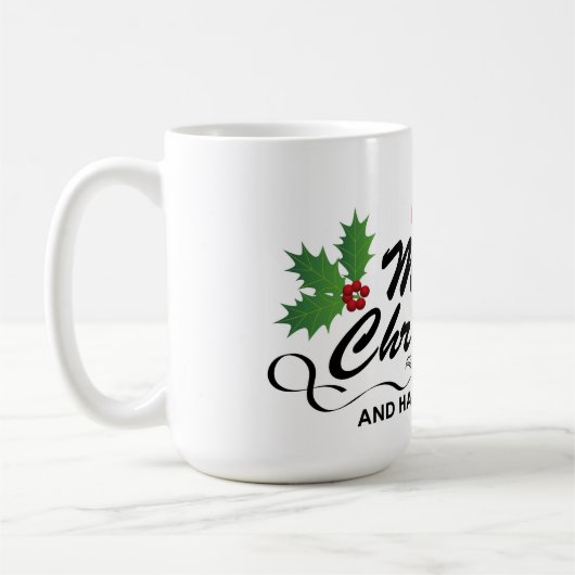 メリークリスマスとお正月 コーヒーマグカップ (左)