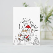 メリークリスマスとお正月 サンキューカード (スタンド正面)