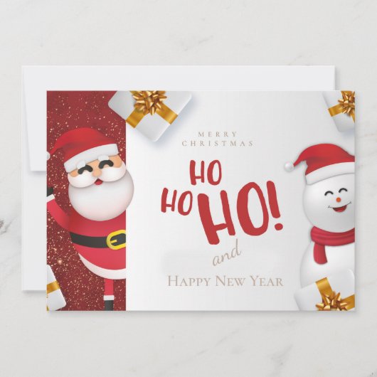 メリークリスマスとお正月 シーズンカード (正面)