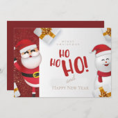 メリークリスマスとお正月 シーズンカード (正面/裏面)