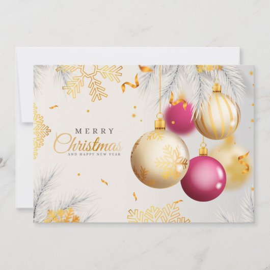 メリークリスマスとお正月 シーズンカード (正面)