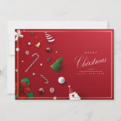 メリークリスマスとお正月 シーズンカード (正面)