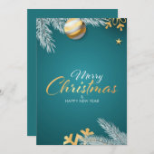 メリークリスマスとお正月 シーズンカード (正面/裏面)