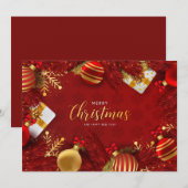 メリークリスマスとお正月 シーズンカード (正面/裏面)