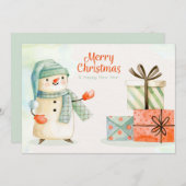 メリークリスマスとお正月 シーズンカード (正面/裏面)