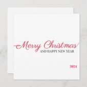メリークリスマスとお正月 シーズンカード (正面/裏面)