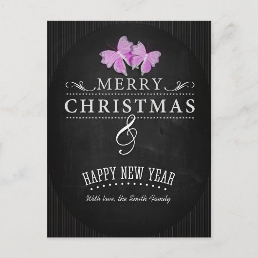 メリークリスマスとお正月 シーズンポストカード (正面)