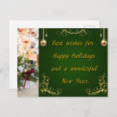 メリークリスマスとお正月 シーズンポストカード (正面/裏面)