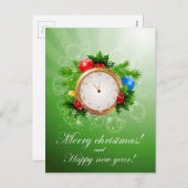 メリークリスマスとお正月 シーズンポストカード (正面/裏面)