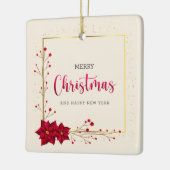 メリークリスマスとお正月 セラミックオーナメント (左)