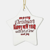 メリークリスマスとお正月 セラミックオーナメント (左)