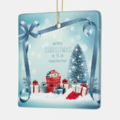 メリークリスマスとお正月 セラミックオーナメント (左)