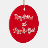 メリークリスマスとお正月 セラミックオーナメント (右)