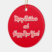 メリークリスマスとお正月 セラミックオーナメント (左)