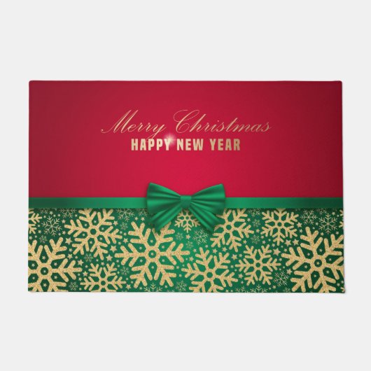 メリークリスマスとお正月 ドアマット (正面)