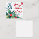 メリークリスマスとお正月 ノートカード (正面/裏面)
