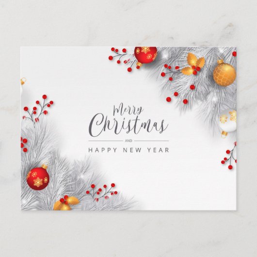 メリークリスマスとお正月 ポストカード (正面)