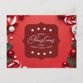 メリークリスマスとお正月 ポストカード