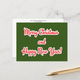 メリークリスマスとお正月 ポストカード