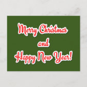 メリークリスマスとお正月 ポストカード (正面)