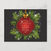 メリークリスマスとお正月 ポストカード (正面)