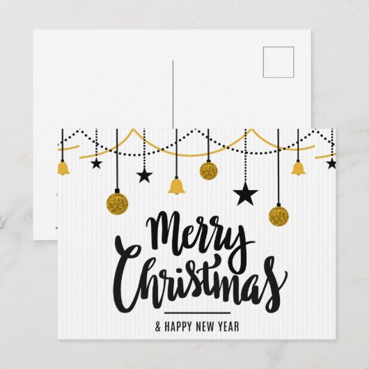 メリークリスマスとお正月 ポストカード (正面/裏面)