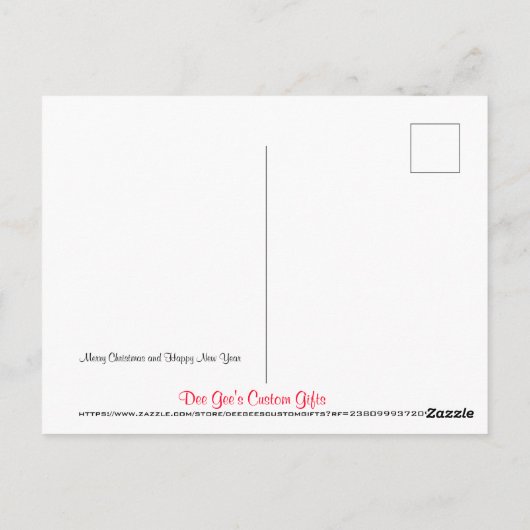 メリークリスマスとお正月 ポストカード (裏面)