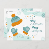 メリークリスマスとお正月 ポストカード (正面/裏面)