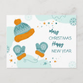 メリークリスマスとお正月 ポストカード (正面)