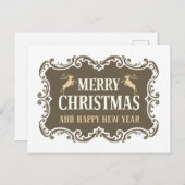 メリークリスマスとお正月 ポストカード (正面/裏面)