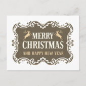 メリークリスマスとお正月 ポストカード (正面)