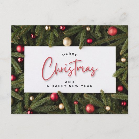 メリークリスマスとお正月 ポストカード (正面)