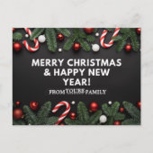 メリークリスマスとお正月 ポストカード (正面)