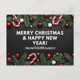 メリークリスマスとお正月 ポストカード
