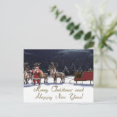 メリークリスマスとお正月 ポストカード (スタンド正面)