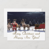 メリークリスマスとお正月 ポストカード (正面/裏面)