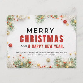 メリークリスマスとお正月 ポストカード