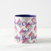 メリークリスマスとお正月 マグカップ (中央)