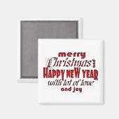 メリークリスマスとお正月 マグネット (正面/裏面)