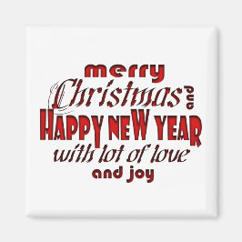 メリークリスマスとお正月 マグネット