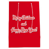 メリークリスマスとお正月 ミディアムペーパーバッグ (裏面)