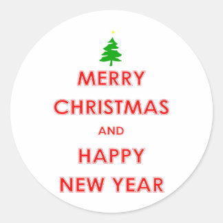 メリークリスマスとお正月 ラウンドシール